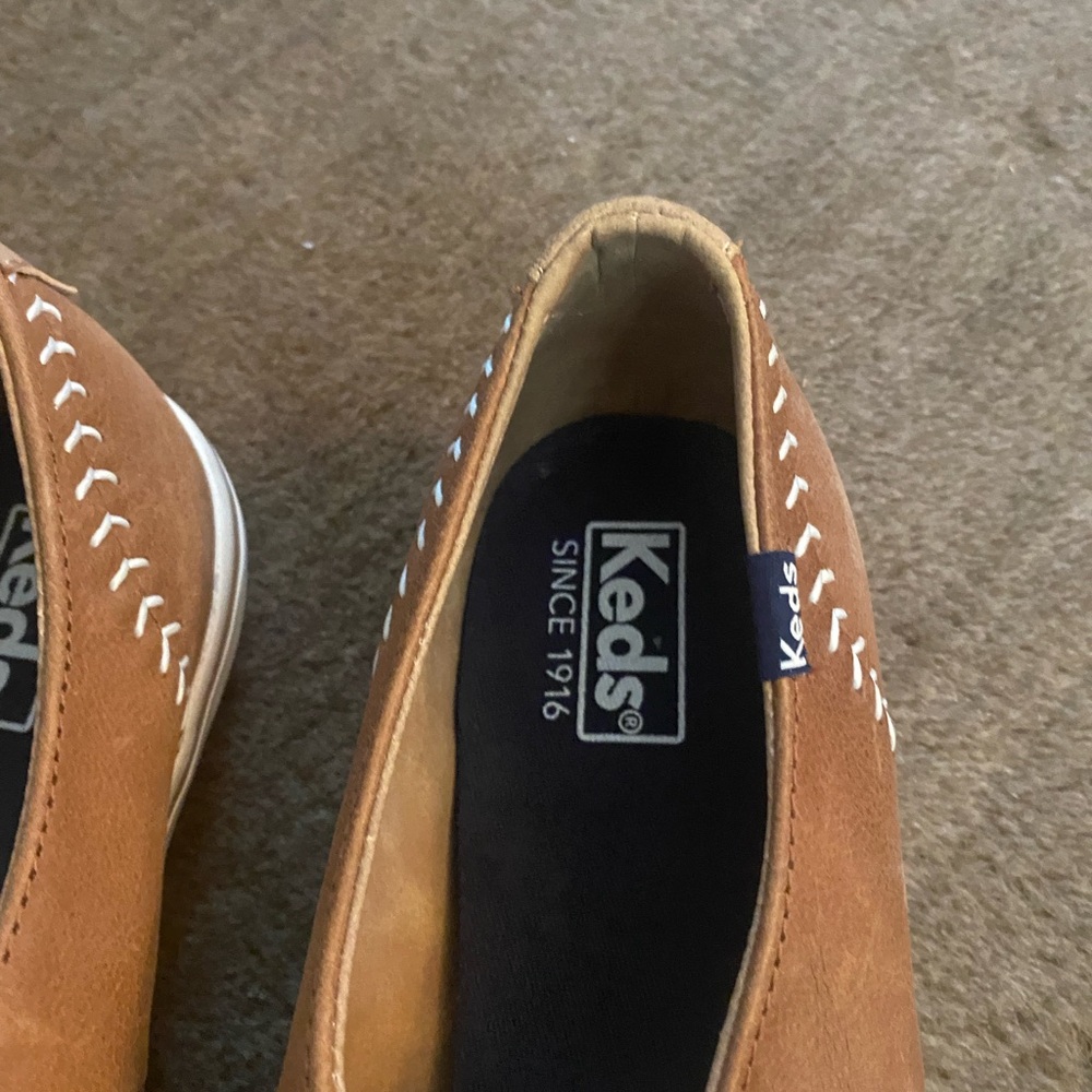 BN KEDS  Ladies Tan Suede Casual Slip-On Shoe